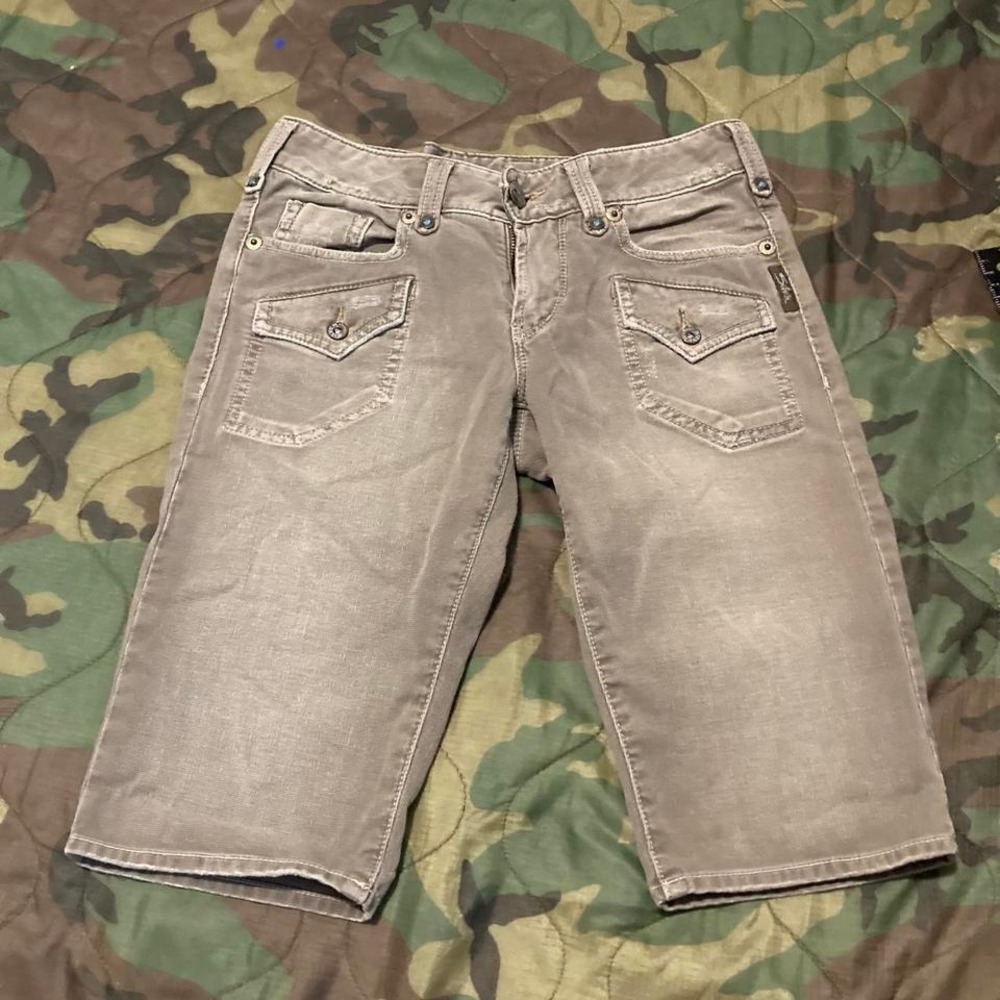 Silver‎ jean co low rise flap pocket shorts cargo vintage y2k women's 25-26
